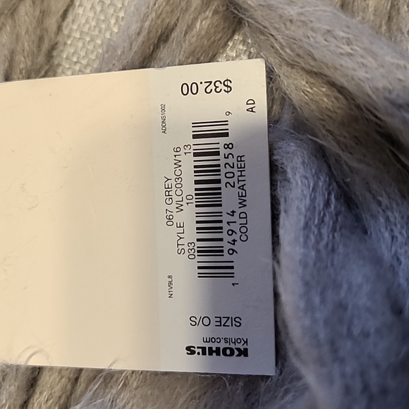 LC LAUREN CONRAD BRAND BEAUTIFUL GRAY SCARF WITH FRINGE - Picture 5 of 8